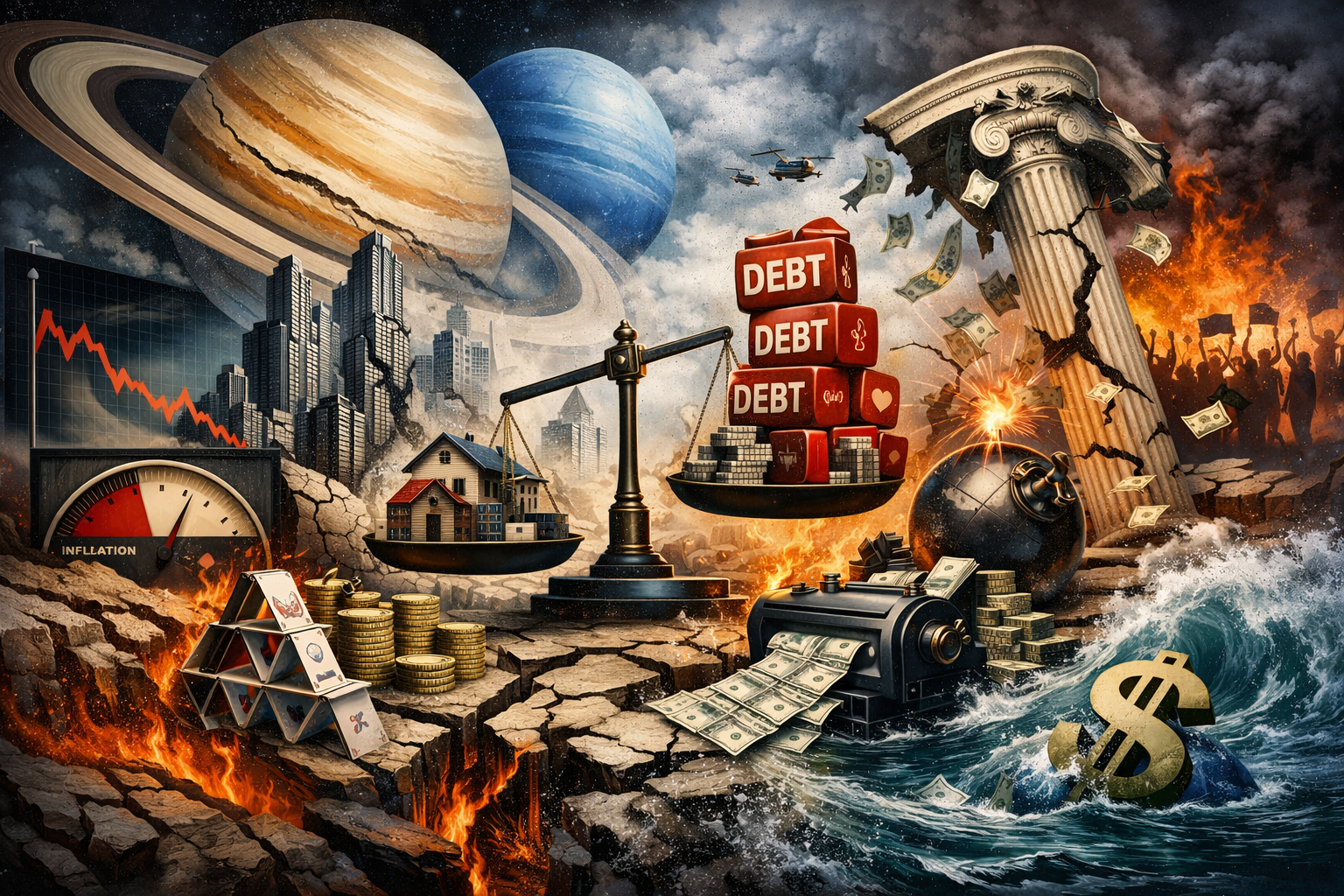 Saturn–Neptune and the Hidden Collapse: Inflation, Debt, and the ...